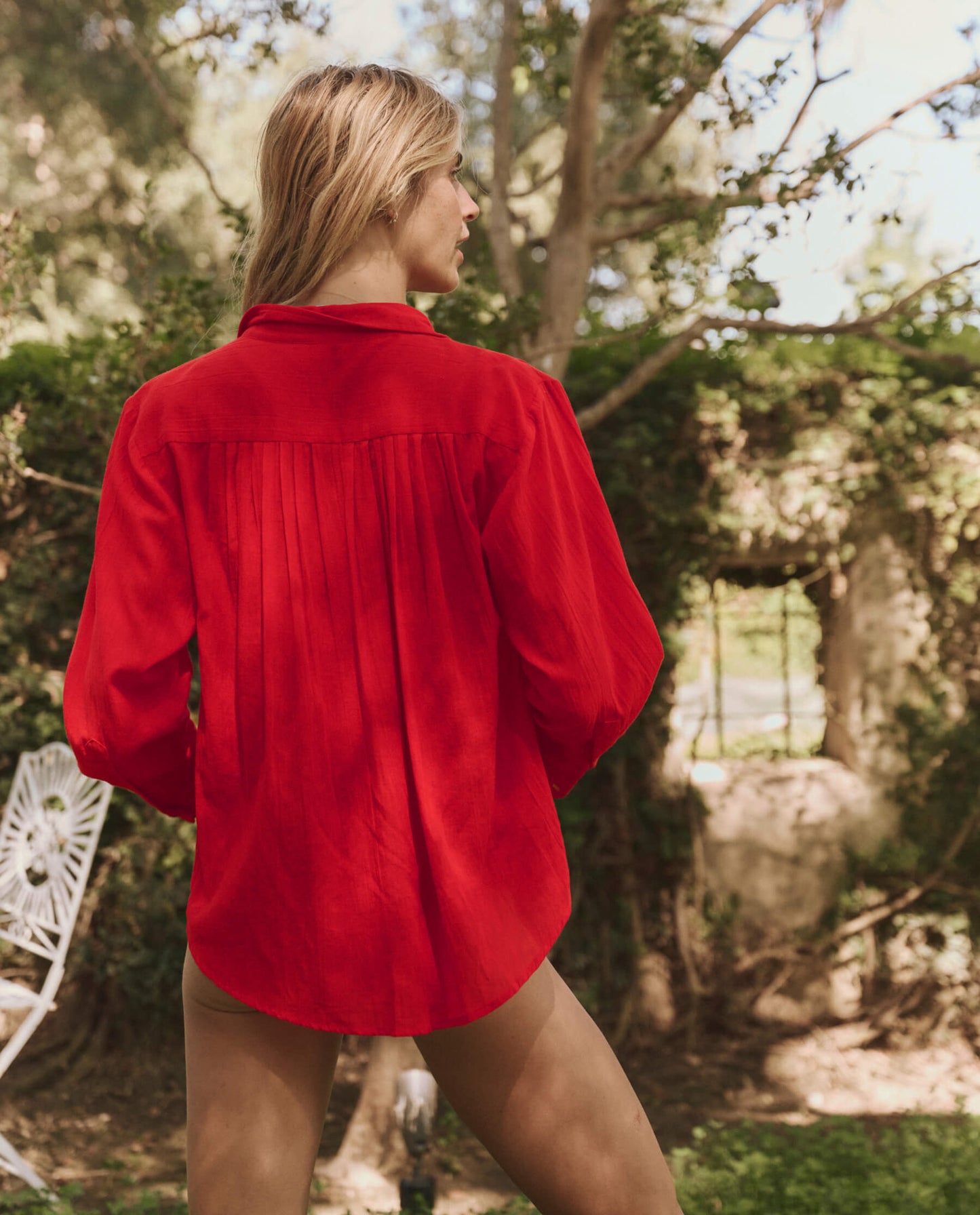 The Cove Shirt. -- Hot Red