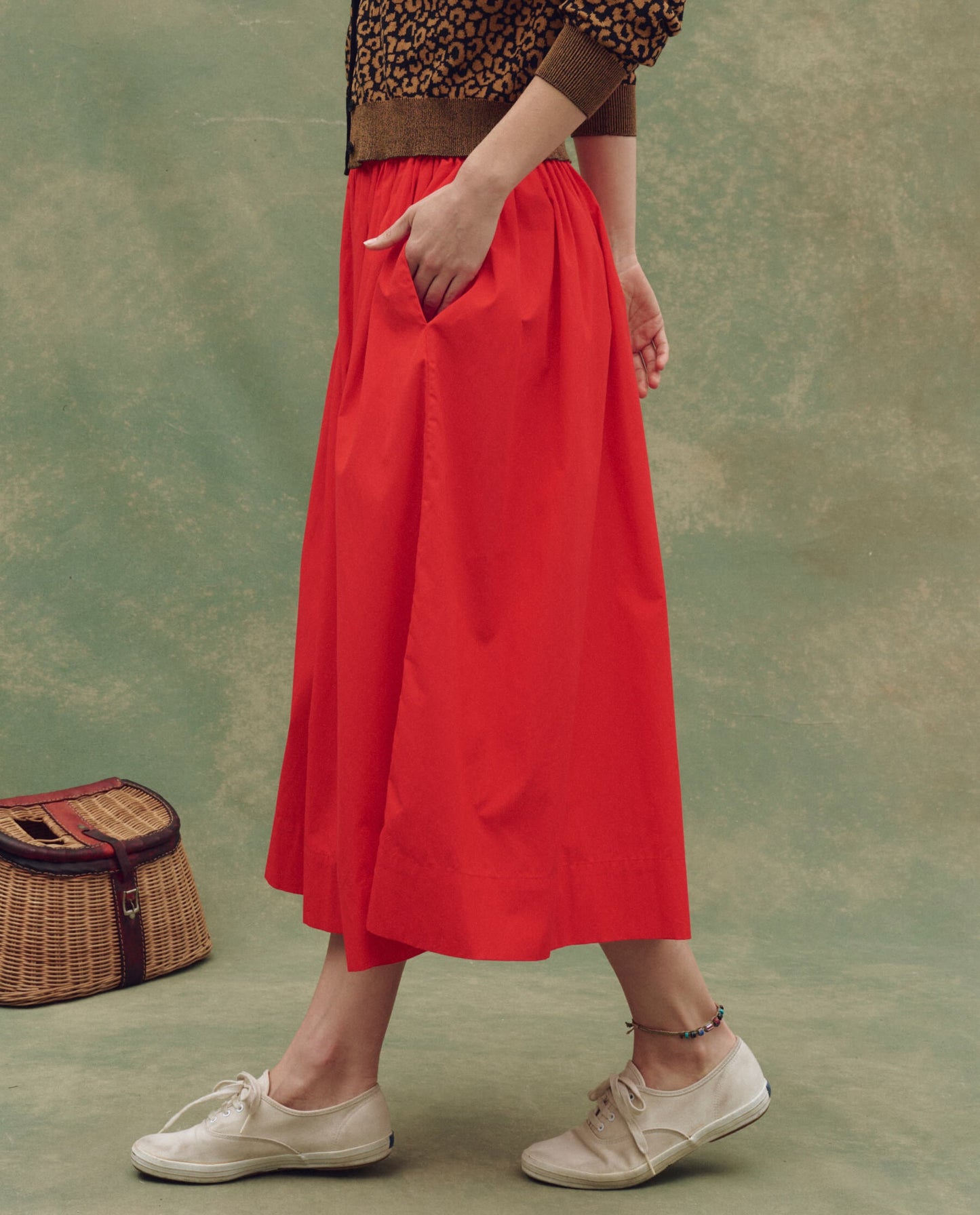 The Viola Skirt. -- Hot Red