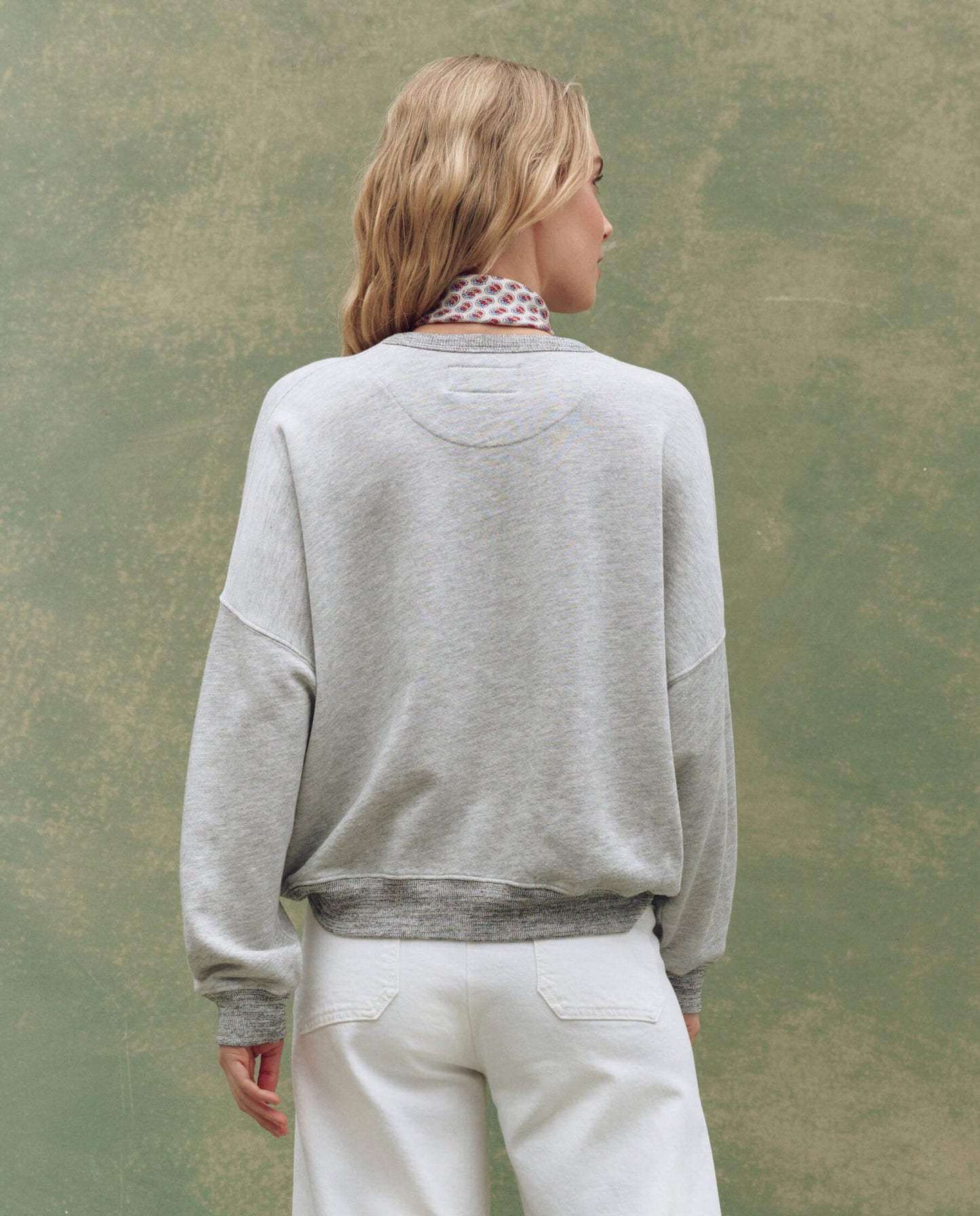 The Teammate Sweatshirt. Graphic -- Soft Heather Grey with Smooth Sailin Graphic