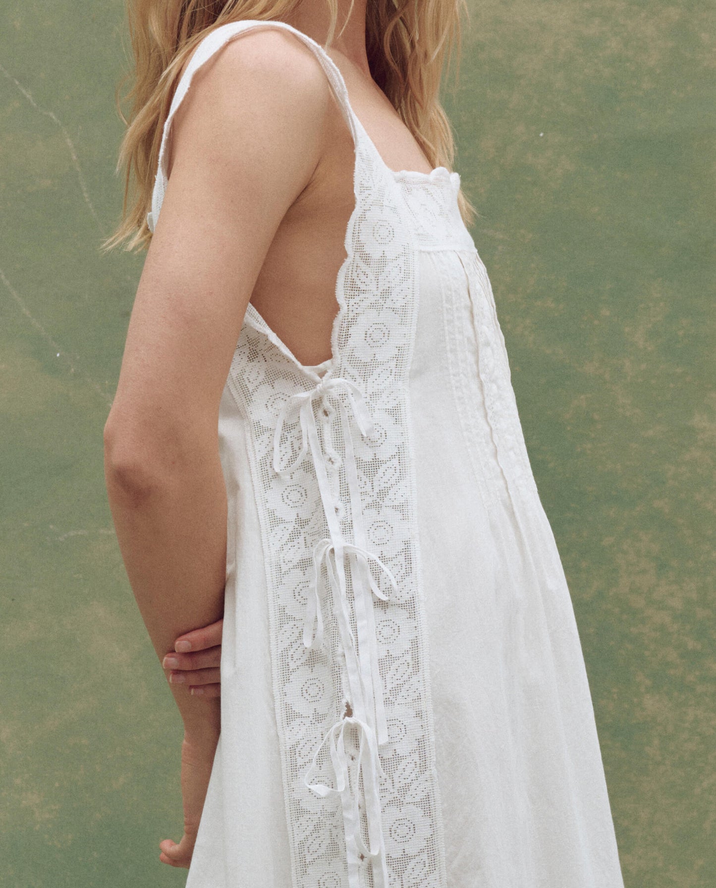 The Attic Lace Dress. -- White
