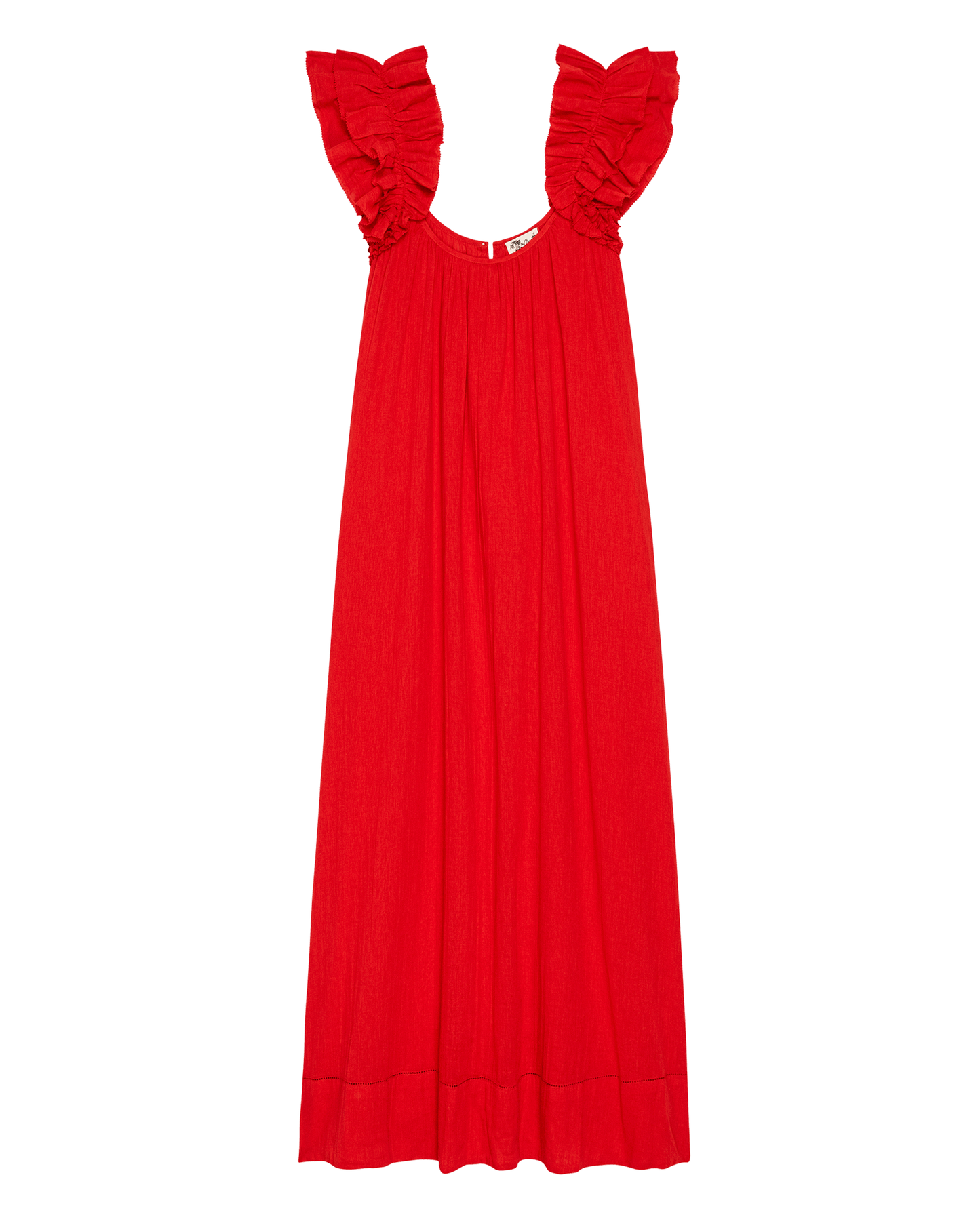 The Ruffle Coverup. -- Hot Red